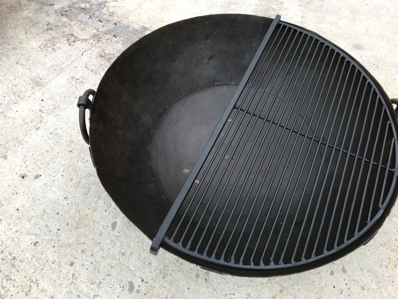 Ø83CM D26CM • Original Indian fire bowl, stand & grill