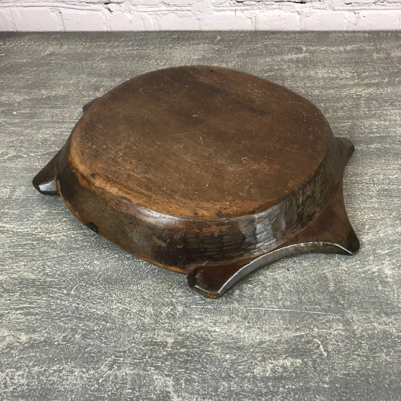 W50cm • Ø37cm | Vintage teak Indian hand carved dough bowl