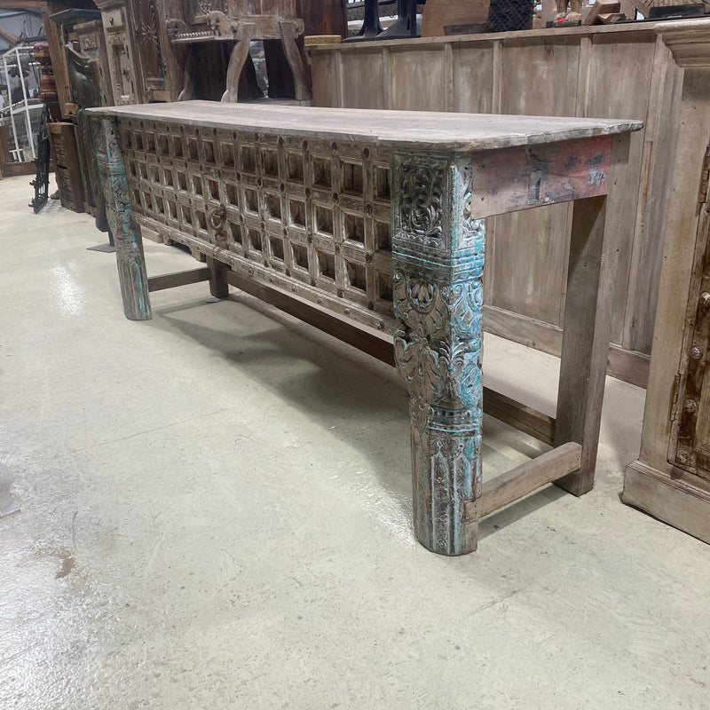 UPCYCLED ANTIQUE INDIAN DOOR CONSOLE (W211CM | H83CM)