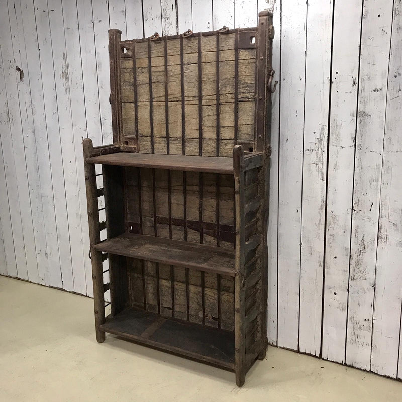 UPCYCLED VINTAGE INDIAN OX CART BOOKCASE (H199CM | W109CM)