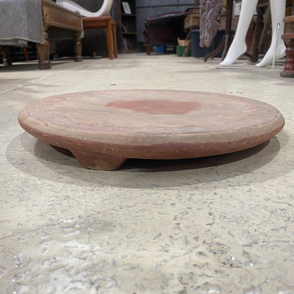 Large Hand Carved Stone Chakla Plate (w45cm x h5cm)