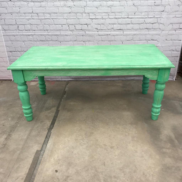 Green dining table