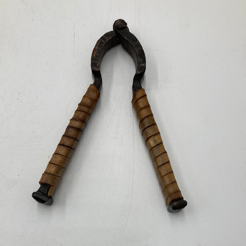 Antique Hand Forged Nutcracker with Leather bound grips