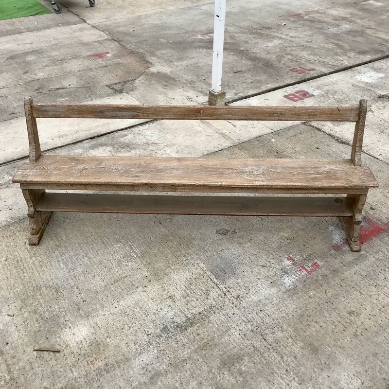 Vintage white washed Indian teak school bench (W182CM | H70CM)