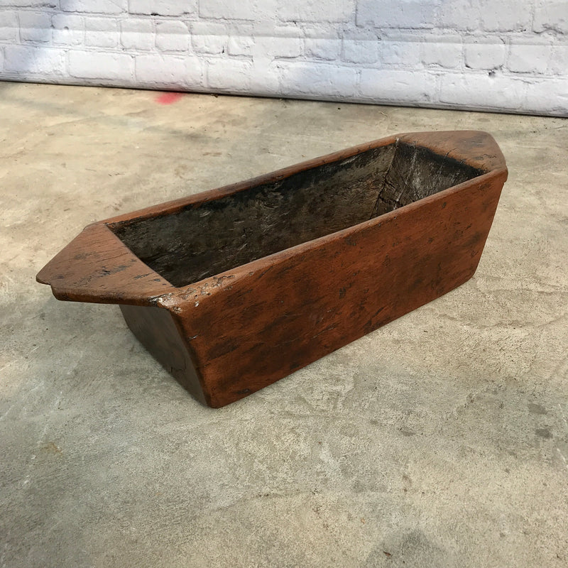 Vintage Teak Wood Dough Bowl Trough Planter (L78CM X W21CM)