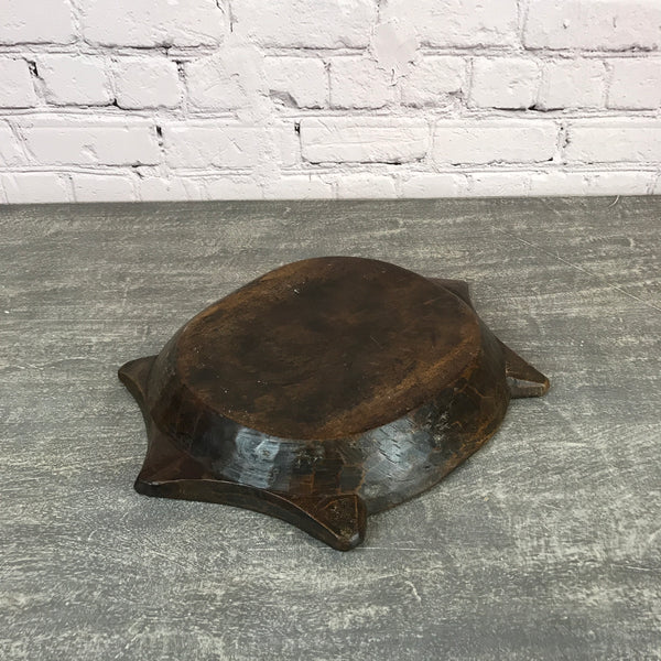 W50cm • Ø36.5cm | Vintage teak Indian hand carved dough bowl