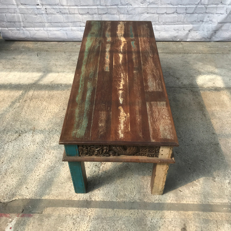 Reclaimed Indian teak wood coffee table  (L140cm | H49cm)
