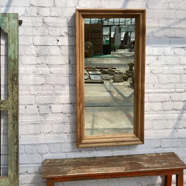 Rustic wood mirror from India