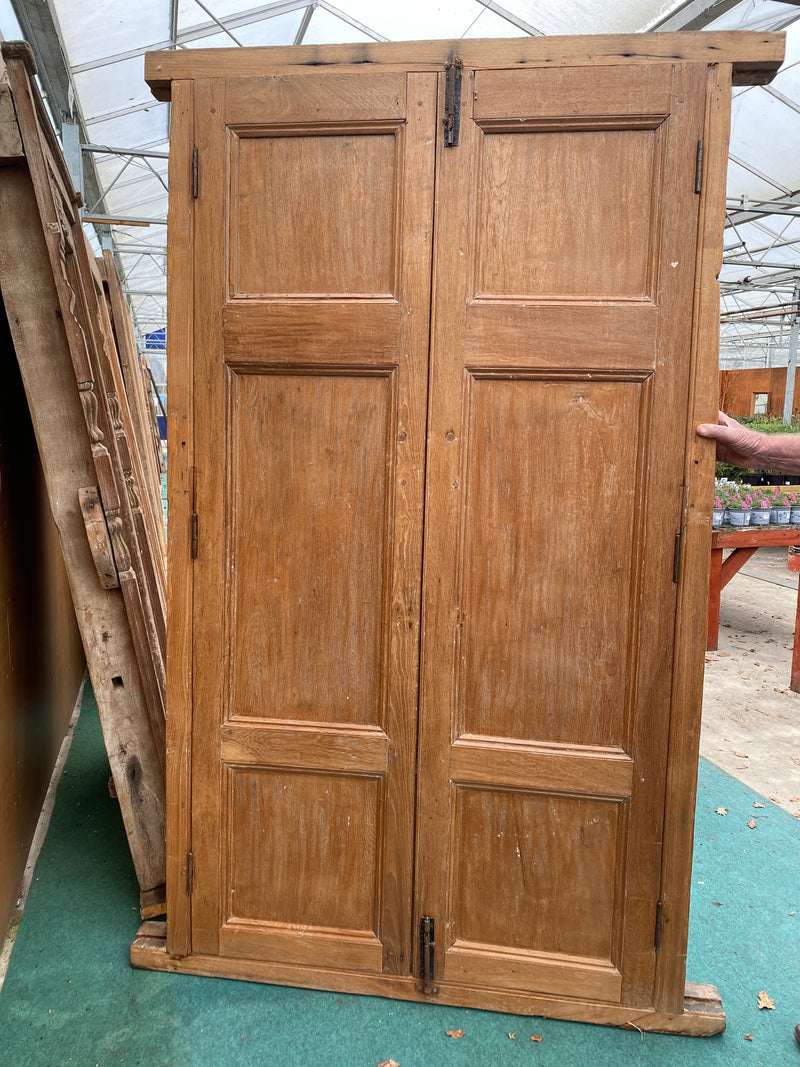 Antique Indian teak door in frame (H216cm | W135cm)