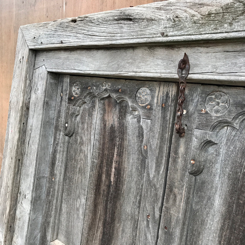 Salvaged Indian Teak Door in Frame (H216cm | W134cm)