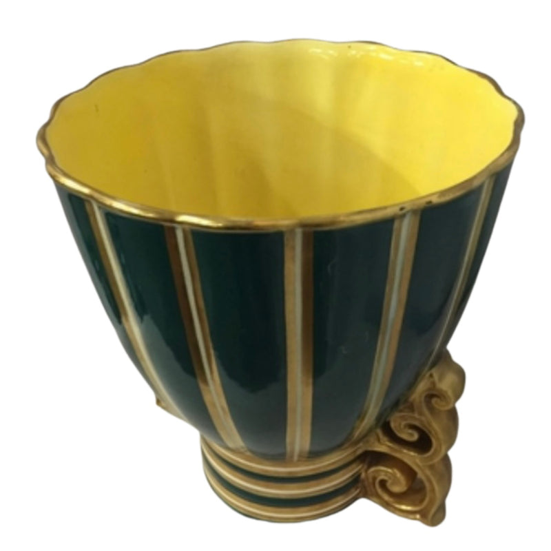 Gold & Green Wade “Empress” Art Déco style vase