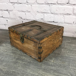 Antique Indian Tribal Dowry Chest Jewellery Box (W33cm | H16cm)