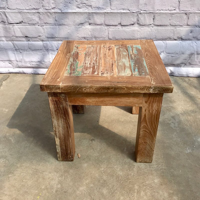 Reclaimed Indian Teak wood Side table (H40.5cm | W45cm)