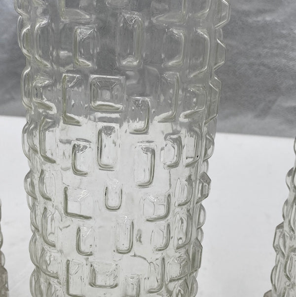 Set of 7 Cylindrical glass shades