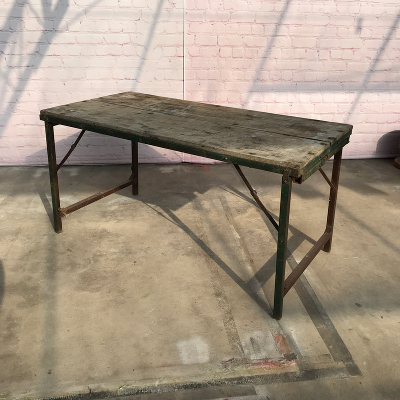 Vintage Indian military folding dining and coffee table