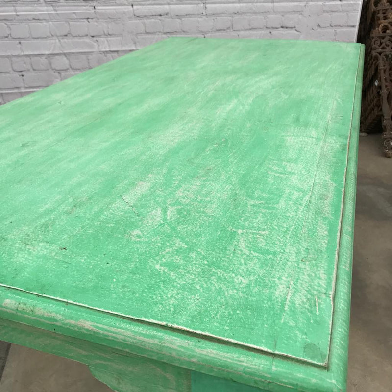 Green dining table