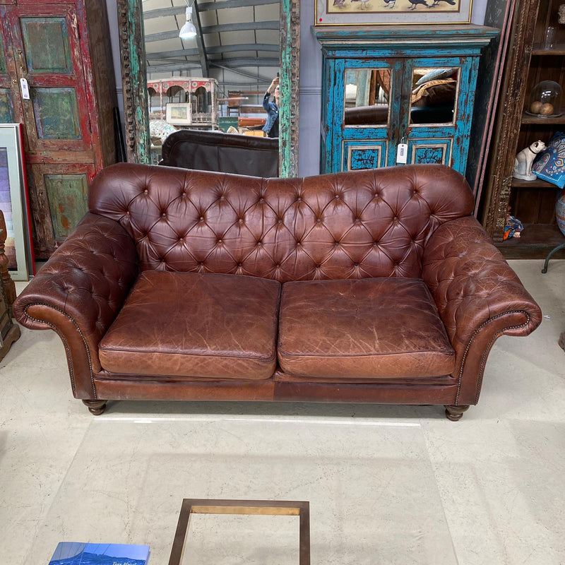 Vintage Large Chesterfield Leather Sofa