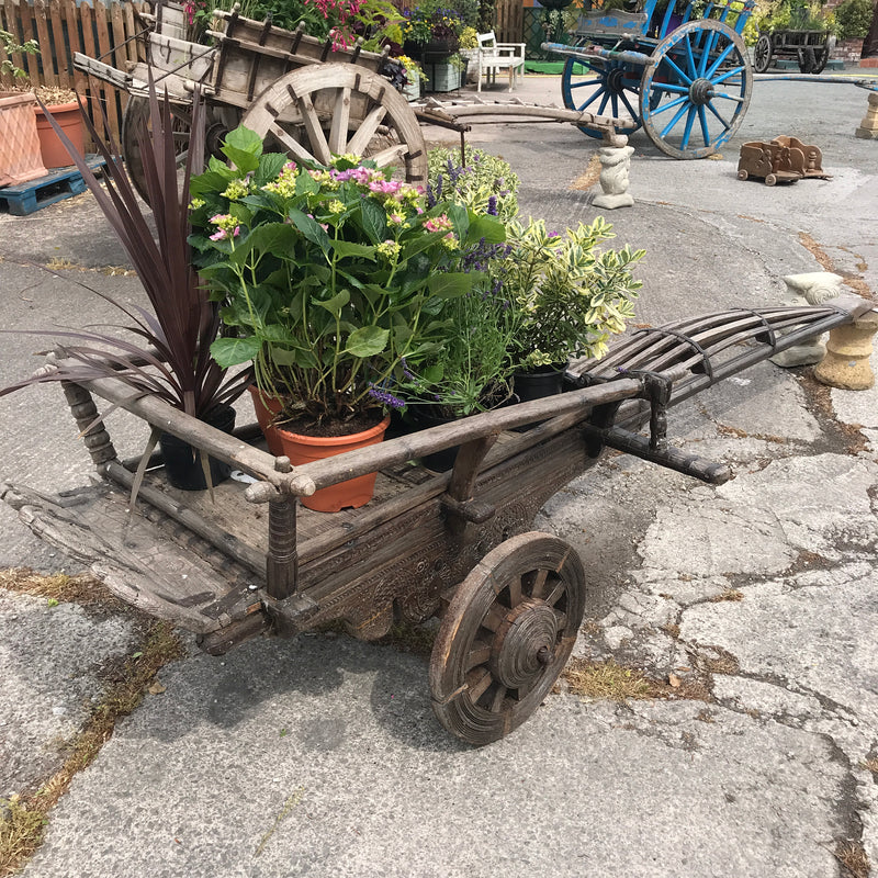 Antique Indian Cart decorative garden planter
