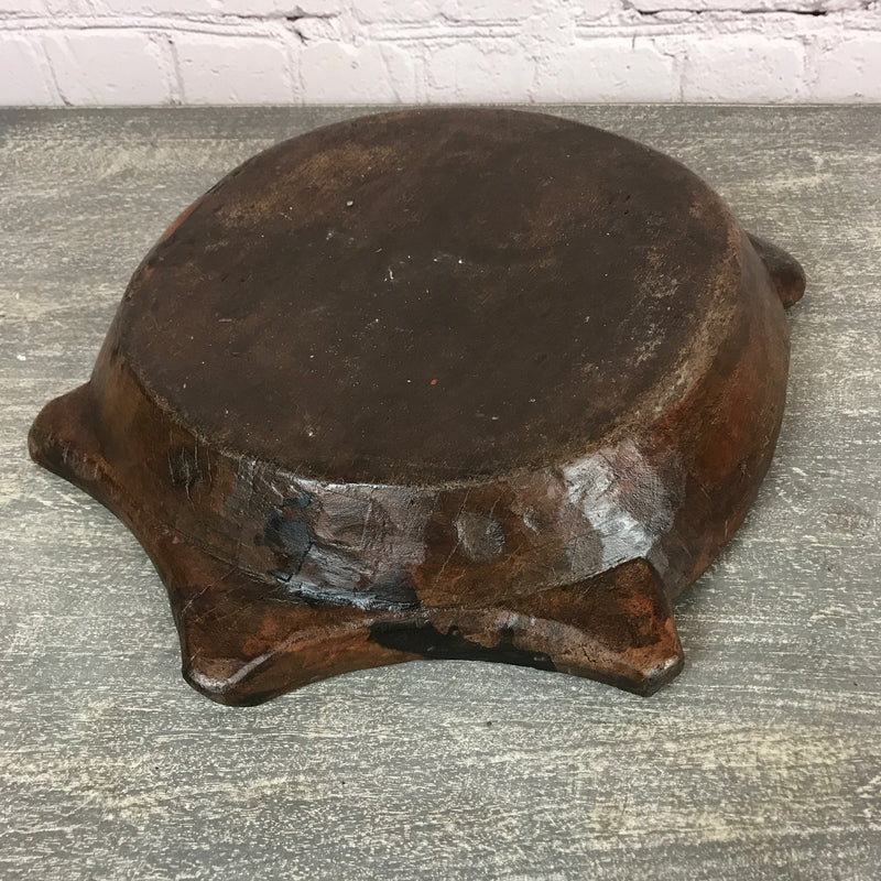 W49cm • Ø36cm | Vintage teak Indian hand carved dough bowl