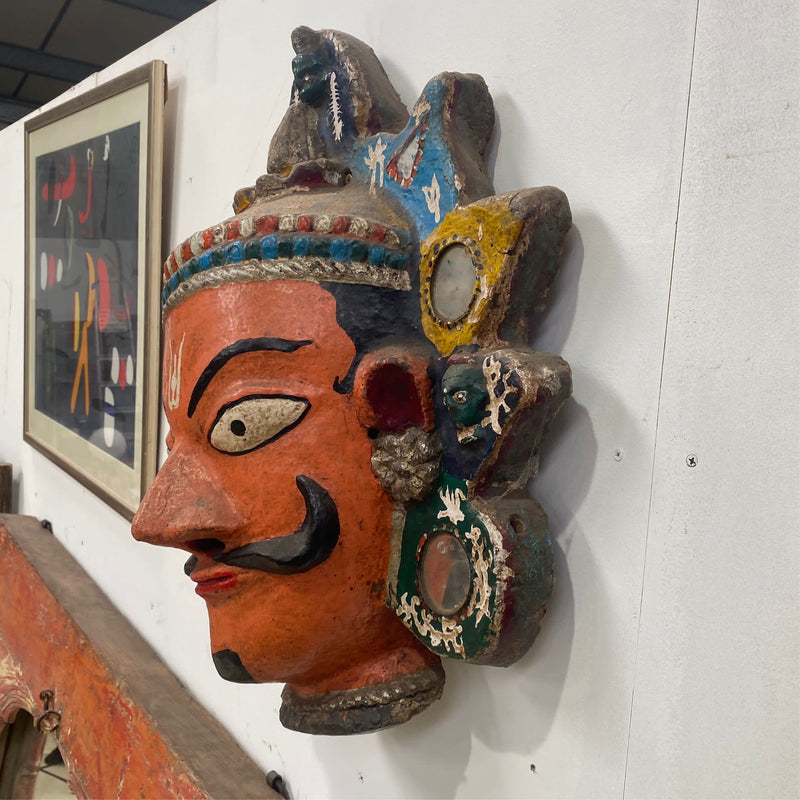 Indian Tribal paper machê mask • Bohada Festival | H60cm W50cm
