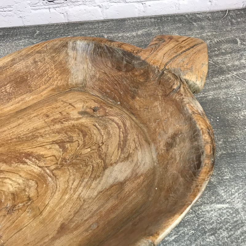 Vintage teak Indian hand carved bowl | ø40cm | 45676
