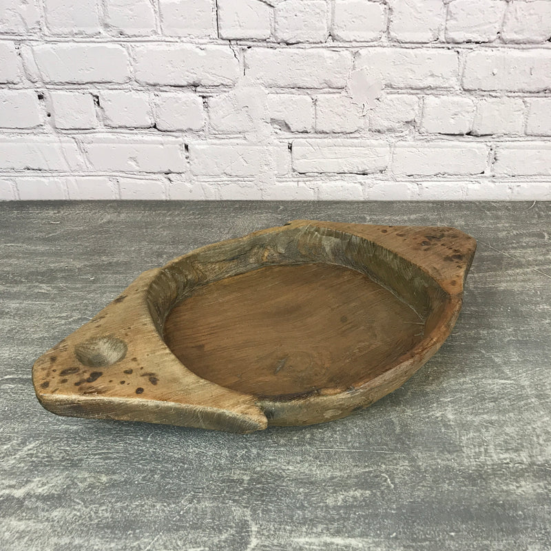 Vintage teak Indian hand carved bowl | ø39cm | 45676a