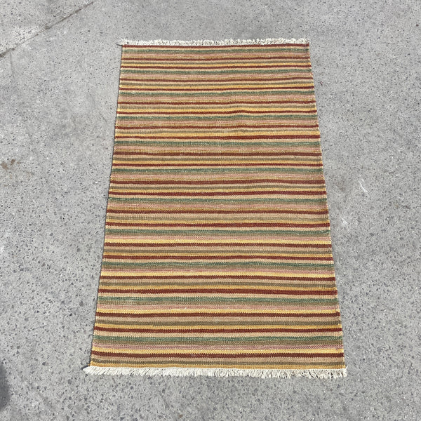 Hand Woven Striped Pattern Rug (93cm x 156cm)