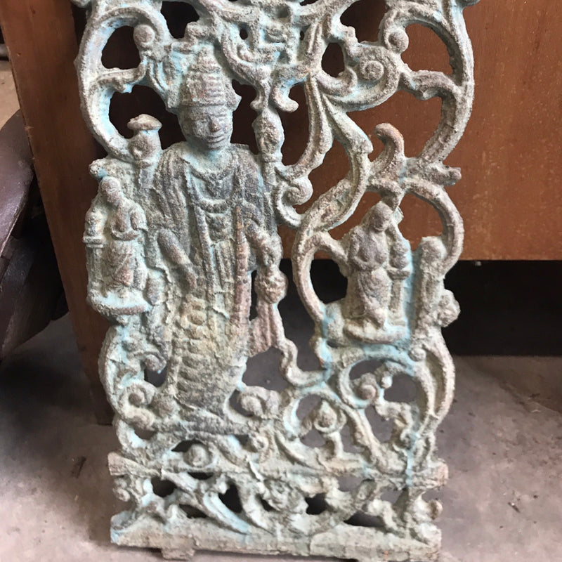 ANTIQUE INDIAN BALCONY WROUGHT IRON BALUSTER (WITH OR WITHOUT PLINTH)