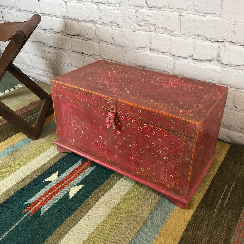 HAND PAINTED INDIAN CHEST